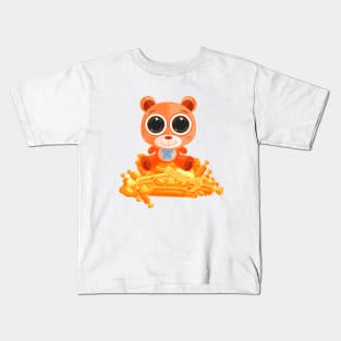 Teddy Bear - Candy Orange Kids T-Shirt